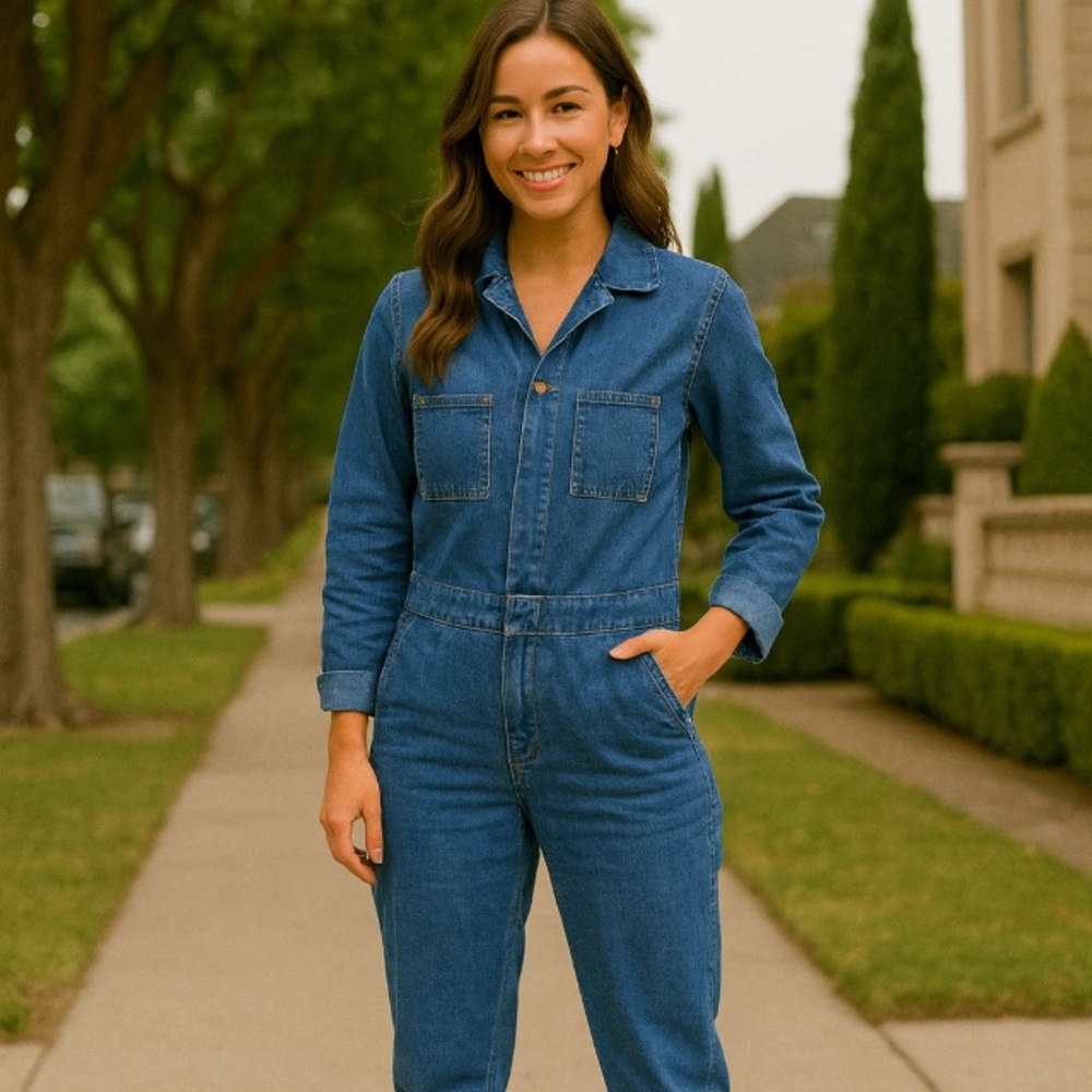Lee Union-Alls Denim Jumpsuit Women’s M - Picture 1 of 11